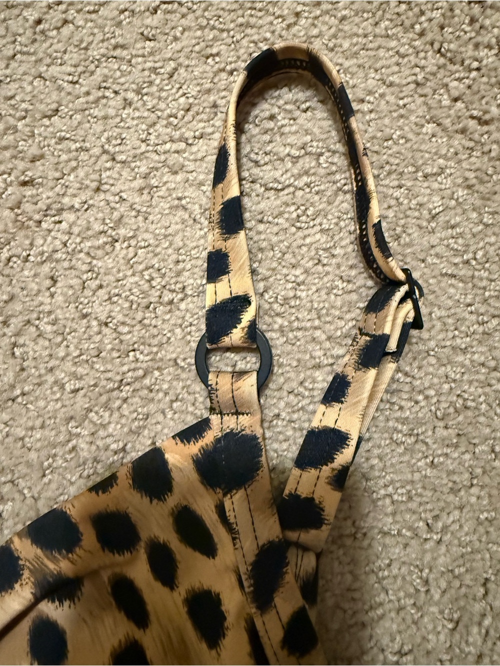 DKNY Leopard Print Cami in Black & Camel - Picture 4 of 6